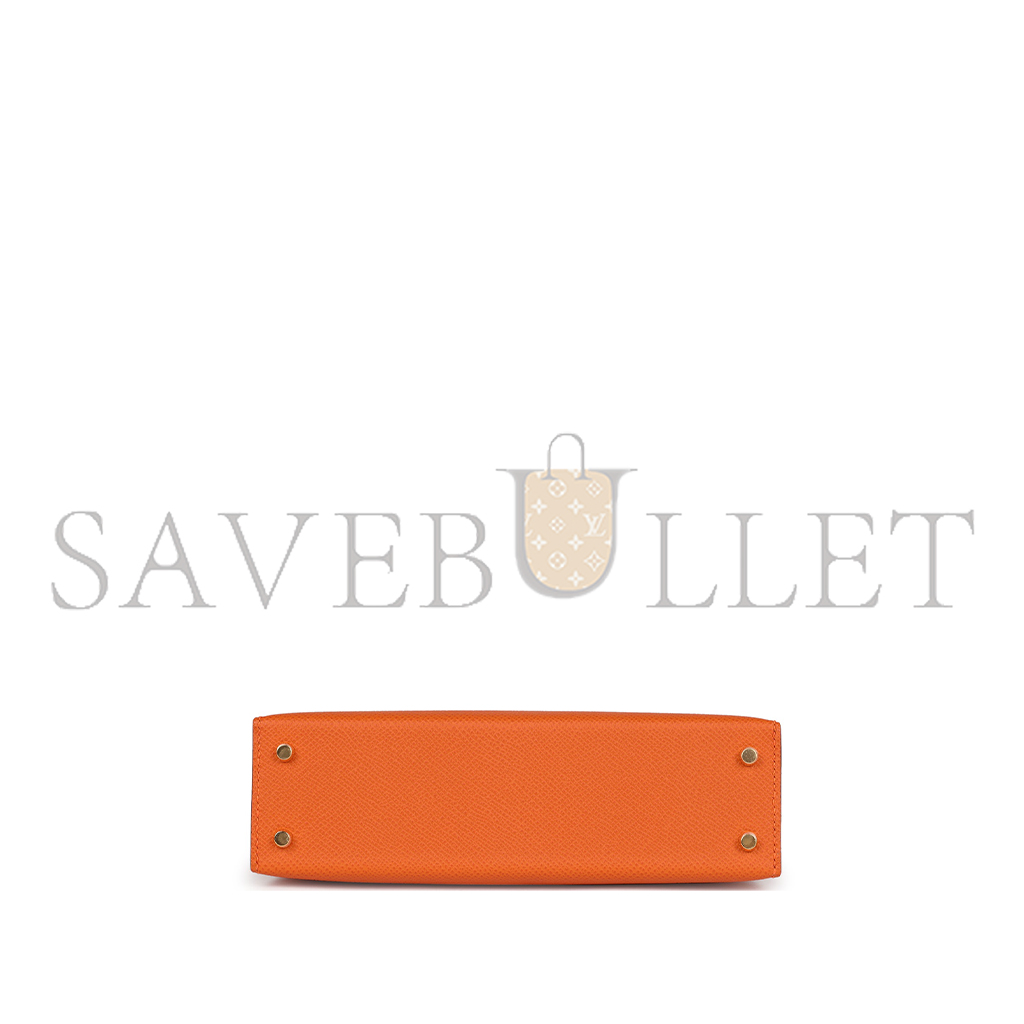 HERMES MINI KELLY SELLIER  ORANGE (22*14*7cm) 